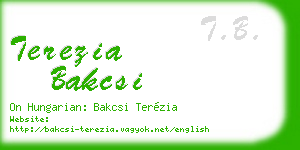 terezia bakcsi business card