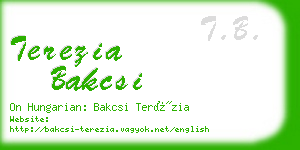 terezia bakcsi business card